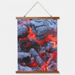 Hot coals hanging tapestry