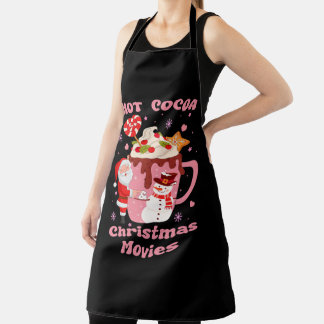 Hot Cocoa And Christmas Movies Apron