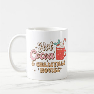 Hot Cocoa And Christmas Movies Retro Coffee Mug