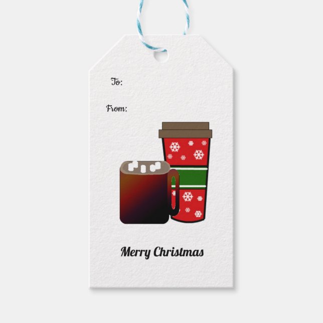 Hot Cocoa and Coffee Gift Tags (Front)