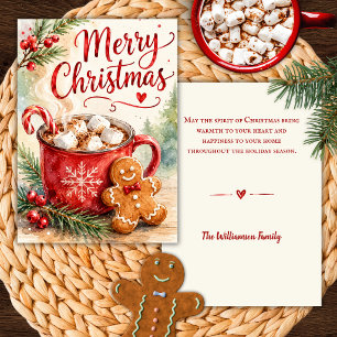 Hot Cocoa and Gingerbread Christmas Card