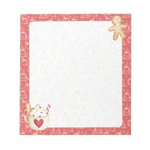 Hot Cocoa and Gingerbread Cookies Notepad