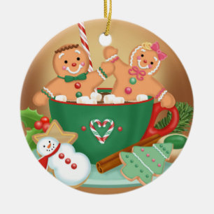 Hot Cocoa and Gingerbread Ornament