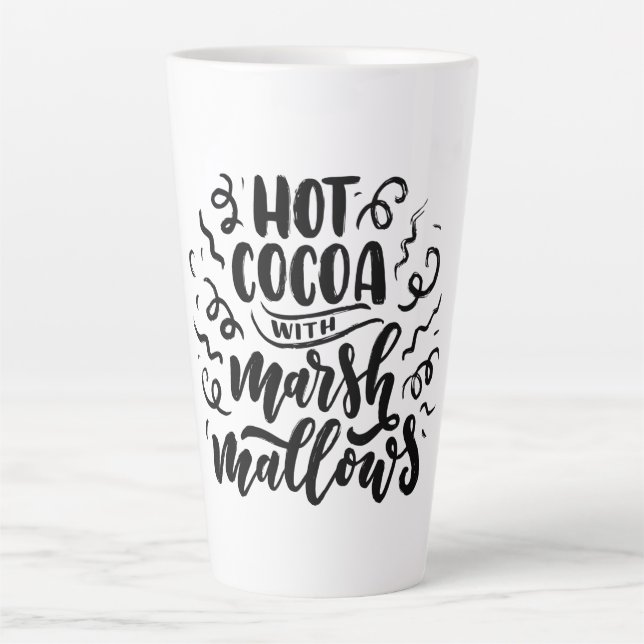 Hot Cocoa and Marshmallows Latte Mug (Front)