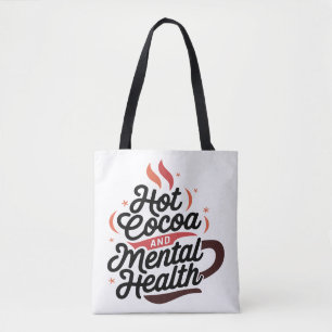 Hot Cocoa and Mental Health Personalised Tote Bag