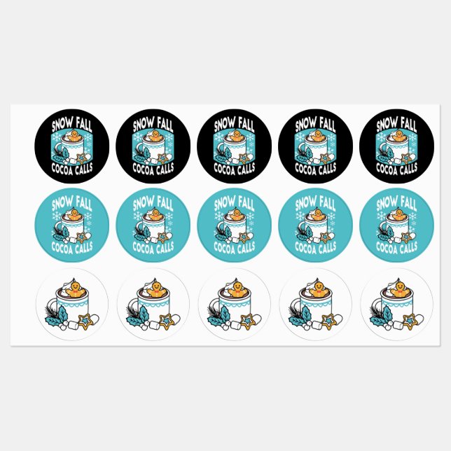 Hot Cocoa and Winter Charm - Snow Fall Cocoa Calls (Sheet)