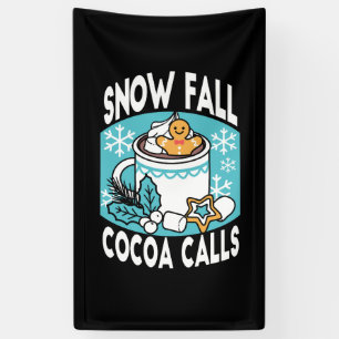 Hot Cocoa and Winter Charm - Snow Fall Cocoa Calls Banner