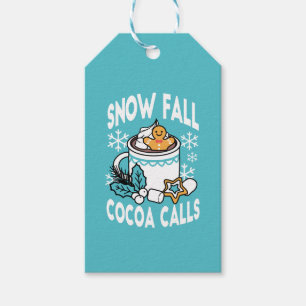 Hot Cocoa and Winter Charm - Snow Fall Cocoa Calls Gift Tags