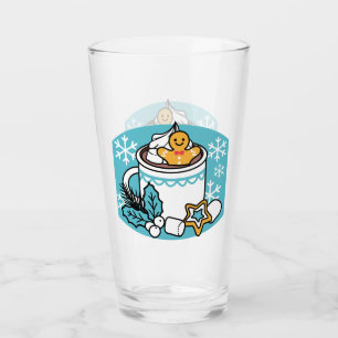 Hot Cocoa and Winter Charm - Snow Fall Cocoa Calls Glass