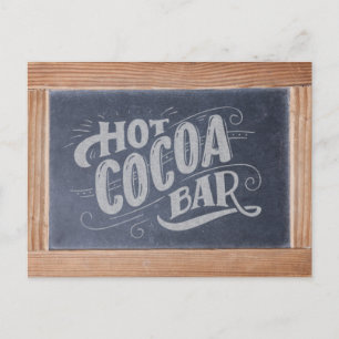 Hot Cocoa Bar Chalkboard Sign Postcard