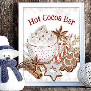 Hot Cocoa Bar Christmas Cookies Poster