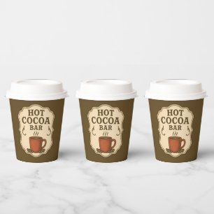 Hot cocoa bar Christmas party Paper Cups