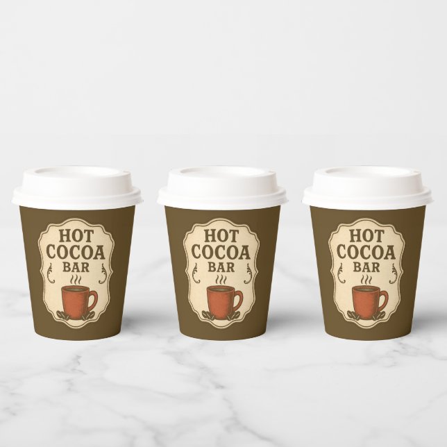 Hot cocoa bar Christmas party Paper Cups (Multi)