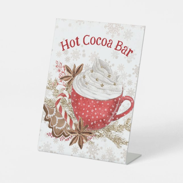 Hot Cocoa Bar Christmas Party Sign (Front)