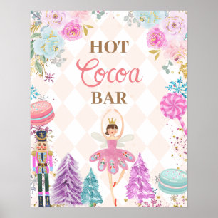 Hot Cocoa Bar Nutcracker Land Of Sweets Birthday Poster
