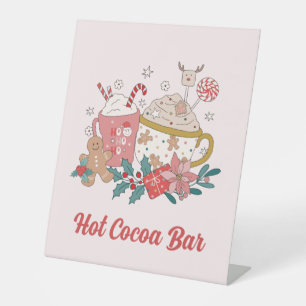 Hot Cocoa Bar Pedestal Sign