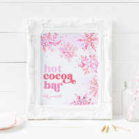 Hot Cocoa Bar Sign | Pink Hot Cocoa Sign