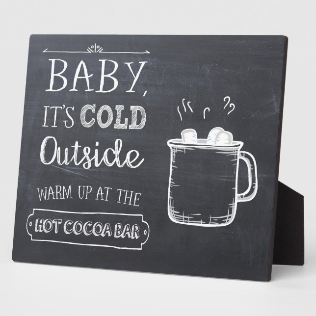 Hot Cocoa Bar Sign Plaque (Side)