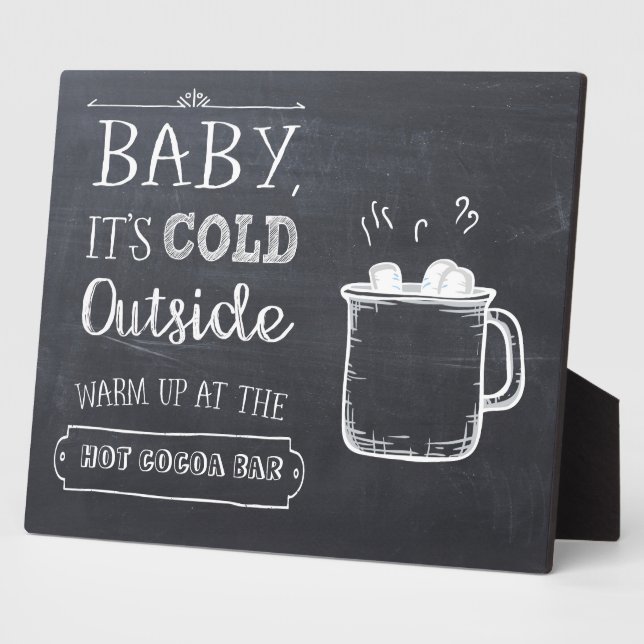Hot Cocoa Bar Sign Plaque (Side)