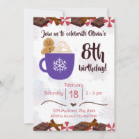 Hot Cocoa Birthday Party Invitation