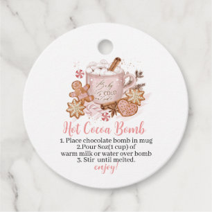 Hot Cocoa Bomb sweets and baby it is cold outside Favour Tags