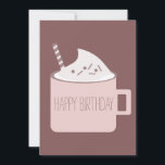 Hot Cocoa Campfire Mug Birthday Friend Card<br><div class="desc">Shop Cute,  Bold and Fresh Greeting Cards Designed by Dream Big Digital Design</div>