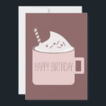 Hot Cocoa Campfire Mug Birthday Friend Card<br><div class="desc">Shop Cute,  Bold and Fresh Greeting Cards Designed by Dream Big Digital Design</div>