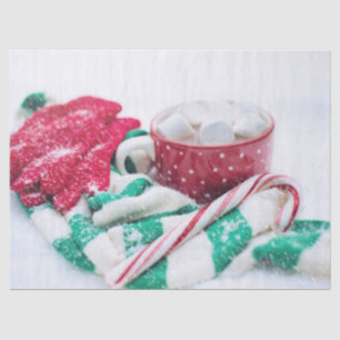 Hot Cocoa   Candy Cane   Scarf & Mitts Christmas Tissue Paper
