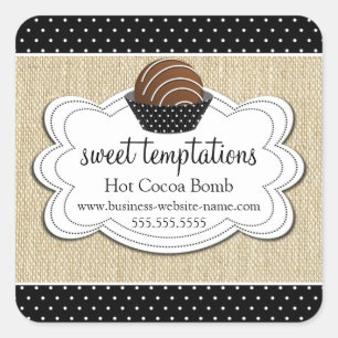 Hot Cocoa Chocolate Bomb Square Sticker