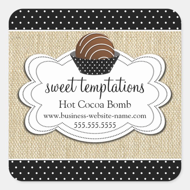 Hot Cocoa Chocolate Bomb  Square Sticker (Front)