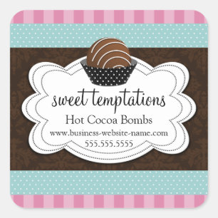 Hot Cocoa Chocolate Bombs Square Sticker