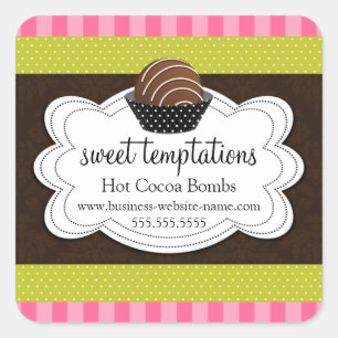 Hot Cocoa Chocolate Bombs Square Sticker