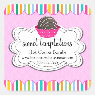 Hot Cocoa Chocolate Bombs Square Sticker