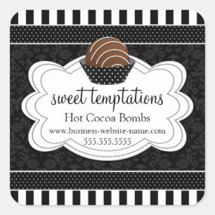 Hot Cocoa Chocolate Bombs Square Sticker
