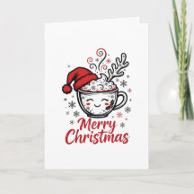 Hot Cocoa Christmas Card Cosy Winter Holiday