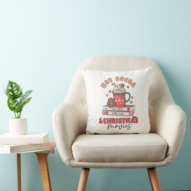 Hot Cocoa & Christmas Movies Cushion (Chair)