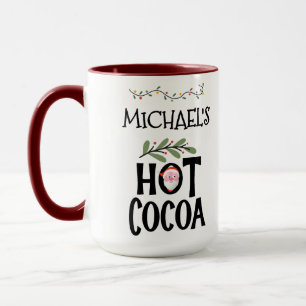 Hot Cocoa Christmas Santa & Custom Name Mug