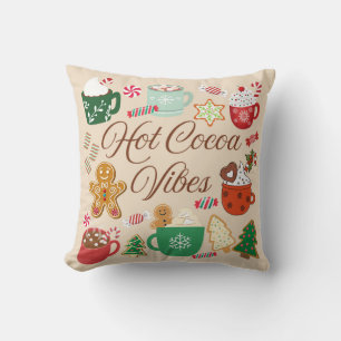 Hot Cocoa Christmas Vibes Cushion