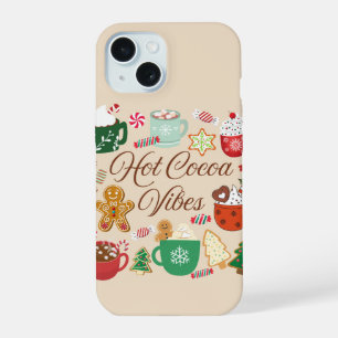 Hot Cocoa Christmas Vibes iPhone 15 Case