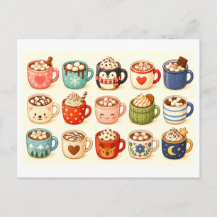 Hot Cocoa Collage Postcard