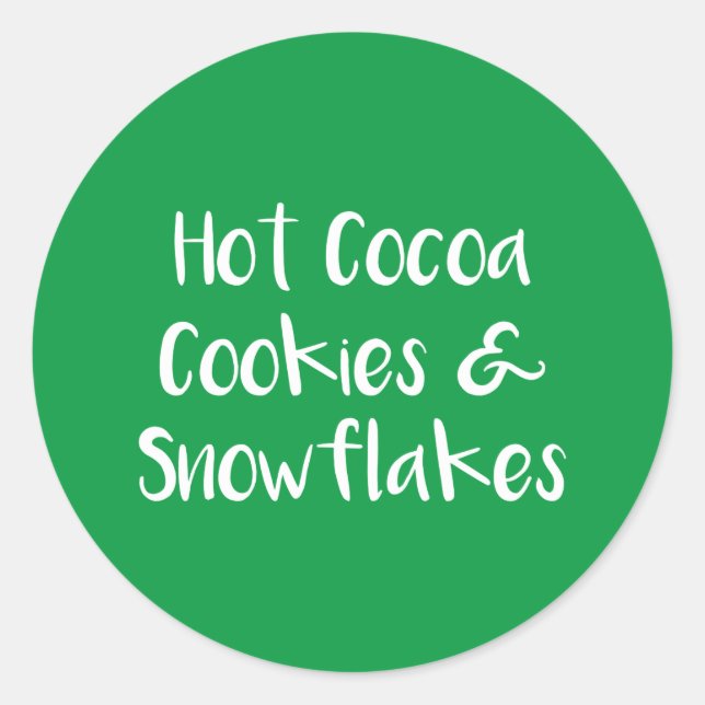 Hot Cocoa Cookies and Snowflakes Stickers (Front)