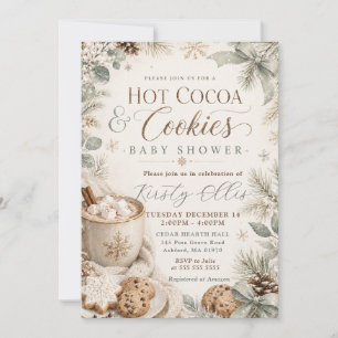 Hot Cocoa & Cookies Baby Shower Invitation