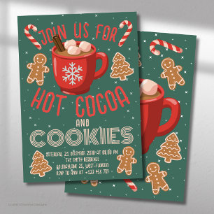 Hot Cocoa & Cookies Holiday Invitation Christmas