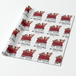 Hot Cocoa Cosy Blankets And Christmas Movies Cute  Wrapping Paper