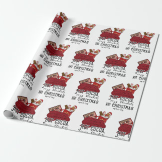 Hot Cocoa Cosy Blankets And Christmas Movies Cute Wrapping Paper