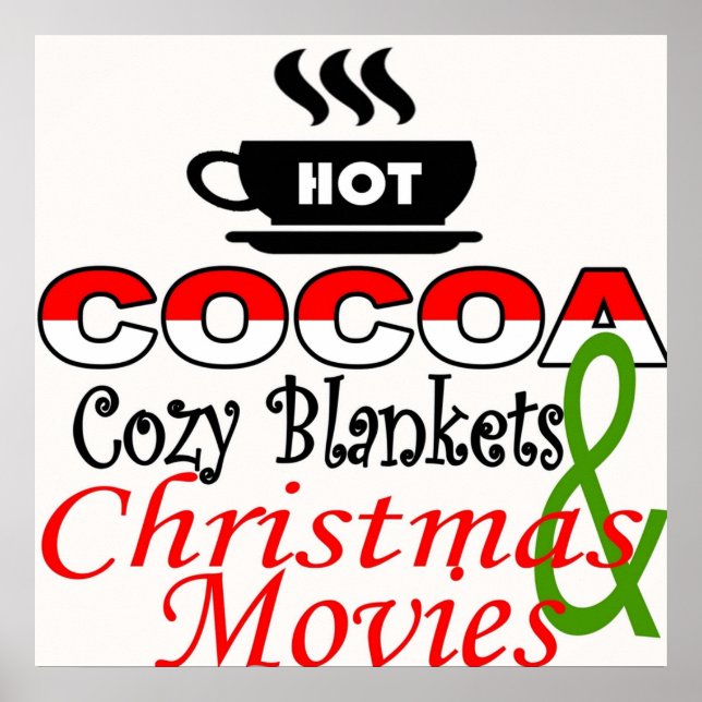 Hot Cocoa Cosy Christmas Movies This Funny Christm Poster (Front)
