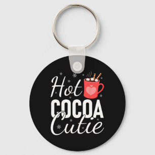 Hot Cocoa Cutie Winter Enthusiasts Cozy Christmas Key Ring