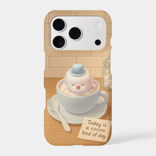 Hot Cocoa Day: Smiling Bichon Marshmallow Art (Back)