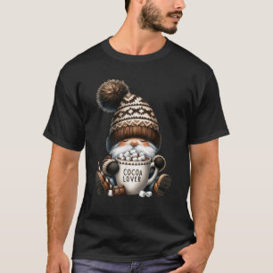Hot Cocoa Gnome Dad for Women and Cocoa Lovers Cut T-Shirt