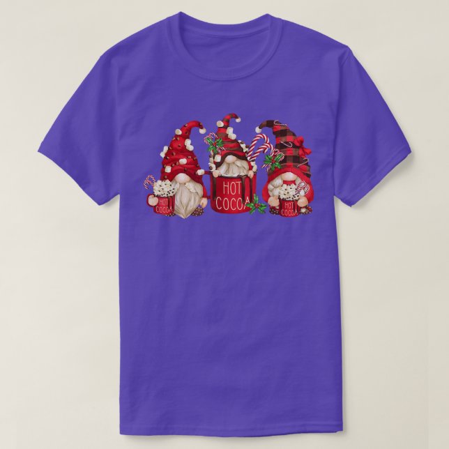 Hot Cocoa Gnomes Drink Hot Chocolate Watch Christm T-Shirt (Design Front)